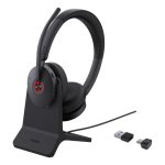 Auriculaires Yealink BH74 sans fil Bluetooth avec Réduction Active de Bruit, Micro perche et Base de Charge Noire