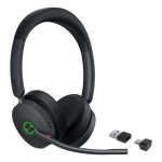 Auriculaires Yealink BH74 UC sans fil Bluetooth avec Réduction de Bruit, Microphone, USB-C/A, noir