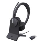 Auriculaires Yealink WH64 sans fil Bluetooth pour bureau et Teams noirs