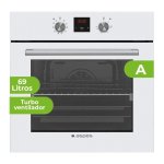 Horno Multifunción Aspes AHM10700DCB Hidrolítico 69L 60cm Doble Grill Cristal Blanco