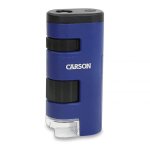 Mikroskop Carson PocketMicro 60x LED Schwarz Blau Kompakt Mobil