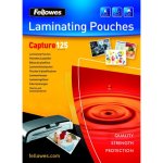 Funda de Plastificar Fellowes 125 Micras A6 Brillo Paquete 100
