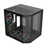 Torre PC ProGaming Alma Negra Cube Micro-ATX Mini-ITX 3 Ventole ARGB