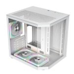 Case ProGaming Alma Bianca Cube Tower 3 Ventole ARGB Micro-ATX