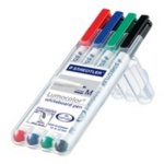 Marker Staedtler Lumocolor 301-WP4 4 Farben mittlere Spitze