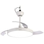 Ventilador de techo Melchioni Family MF2503CEI con luz LED, 6 velocidades, aspas retráctiles