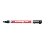 Marcador permanente Edding 400 Negro/Blanco Plástico 1 mm CE 10 piezas