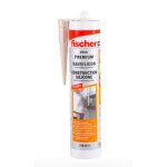 Mastic silicone Fischer 53091 310 ml blanc intérieur extérieur universel