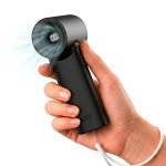 Mini Ventoinha Portátil Ksix Airgo Turbo 5 Velocidades 9,0 m/s 17.400 rpm Bateria 3.000 mAh USB-C Ecrã LED Preta