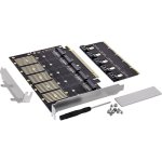 Carte Réseau InLine 76619G PCIe M.2 SATA 6 Gbit/s 5 ports NCQ