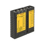 Testador de cabos Delock 86107 RJ-12 RJ-45 PoE LED Preto Amarelo