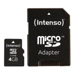 Scheda MicroSDHC Intenso 4GB Classe 10 Resistente Veloce Adattatore SD
