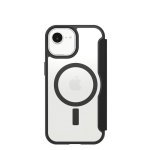 Funda pour mobile OtterBox React Folio transparente noire MagSafe pour iPhone 17e 16e 15 14 13