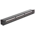 Patchpanel Delock 43295 24 Ports Cat6 1U Schwarz