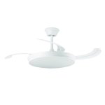 Ventilateur de Plafond avec Lumière Orbegozo CP 158105 30W 105cm 6 Vitesses Pales Rétractables Télécommande