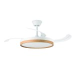 Ventilador de Techo Orbegozo CP 160105 30W 6 Velocidades Aspas Retráctiles con Luz LED