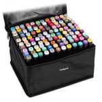 Set de 120 Marqueurs Double Pointe Couleurs Variées Étui Polyester