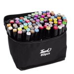 Set De 80 Rotuladores En Colores Variados. Doble Punta: Fina Y Ancha En El Mismo Rotulador.
