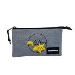Estuche Pokemon Pikachu Portatodo Triple Poliéster Resistente