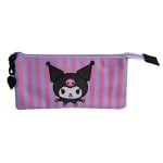 Porta-tudo Kuromi Triple Poliéster Forrado Alta Qualidade