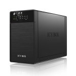 Caja PC ICY BOX IB-RD3620SU3 Desktop Alumínio Preto com Ventoinha USB eSATA