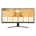 Monitor AOC CU34B3E 34" UltraWide Quad HD 120Hz VA Curvo HDR10 Altifalantes