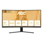 Écran PC AOC CU34B3E 34'' UltraWide Quad HD 120Hz VA Courbé HDR10 Haut-parleurs