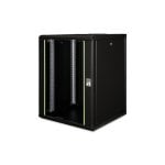 Rackschrank Digitus Unique 16U 600x600 mm 100 kg Stahl Glas Schwarz