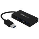Hub StarTech.com 4 portas 5Gbps USB 3.2 Gen 1 com alimentação