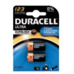 Batería Duracell Ultra 123 BG2 CR123A Litio 3V 2 piezas