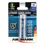 Pilha Ansmann 18650 Li-Ion 3,6V 2600 mAh Prata Recarrregável