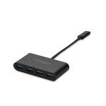 Hub Kensington 4 portas 10 Gbps USB-C CH1200 Plug and Play Preto