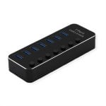 Hub Roline 7 Ports 5 Gbit/s USB 3.2 Gen 1 Modell 14.02.5057 Aluminium Schwarz