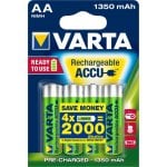 Batterie Varta Ready2Use HR06 AA 1350 mAh NiMH Wiederaufladbar 4 Stk Gruen