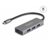 Hub Delock 4 Ports 5 Gbps USB Type-C kompakt Metall