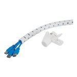 Organizador de cables Neomounts ADS06-142WH para 1-5 cables, blanco, 2000 mm