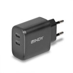 Ladegerät Lindy 73438 65W 2x USB-C Power Delivery 3.0 GaN