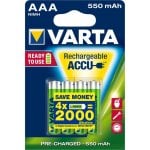 Batterie Varta Ready2Use HR03 AAA 550 mAh 4er Pack NiMH