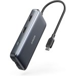 Portreplikator Anker A8380 USB-C 100 W HDMI RJ-45 SD Schwarz