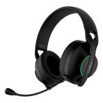 Auriculares Coolbox WB01 inalámbricos Bluetooth 5.4 Gaming con micrófono y RGB negro