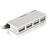 Hub Delock 4 Ports 480 Mbit/s USB 2.0 extern weiß