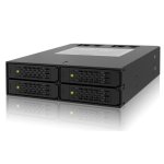 Painel de instalação Icy Dock MB994SP-4SB-1 2.5 polegadas Alumínio Preto