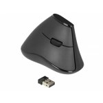 Ratón Delock 12622 RF inalámbrico 1000 DPI Negro diseño vertical mano derecha