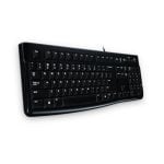 Teclado Logitech K120 membrana USB QWERTZ preto resistente a salpicos