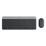 Tastatur Logitech MK470 kabellos komplett mit optischer Maus QWERTZ Graphit