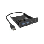 Hub ICY BOX 3 Ports 20 Gbit/s USB 3.2 Gen 1 IB-HUB1419-i3 Metall Schwarz
