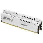 Mémoire RAM Kingston FURY Beast 64Go 2x32Go DDR5 6000MHz CL30 AMD EXPO Blanc