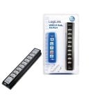 Hub LogiLink 10 ports 480 Mbit/s modèle UA0096 Noir Certifié ROHS CE FCC