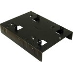 Panel embellecedor Inter-Tech 88885232 2x 2.5" negro acero 35 mm