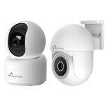 Nivian Seguridad Smart Pack Cámara WiFi interior+exterior app TUYA, audio bidireccional, motorizadas